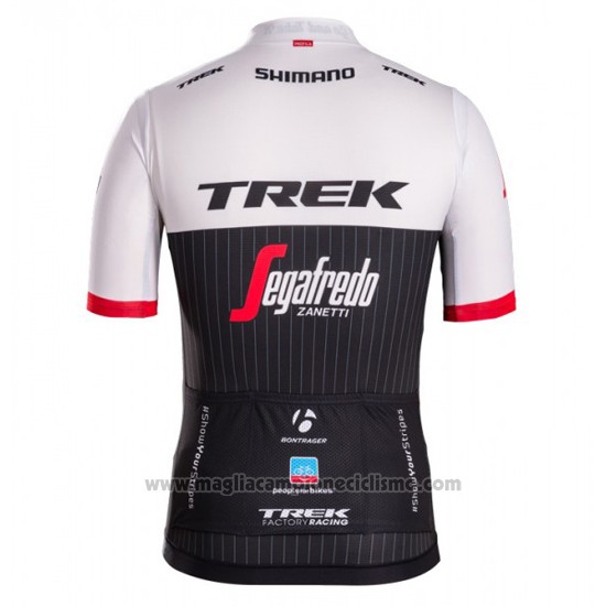 2016 Abbigliamento Ciclismo Trek Segafredo Nero e Bianco Manica Corta e Salopette